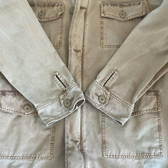 Converse All Star Tan Military Jacket Men’s M Streetwear Full Zip Canvas Coat - Picture 14 of 14